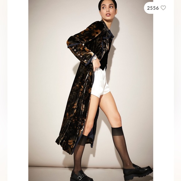 Sale. New free people hazel duster blk motif